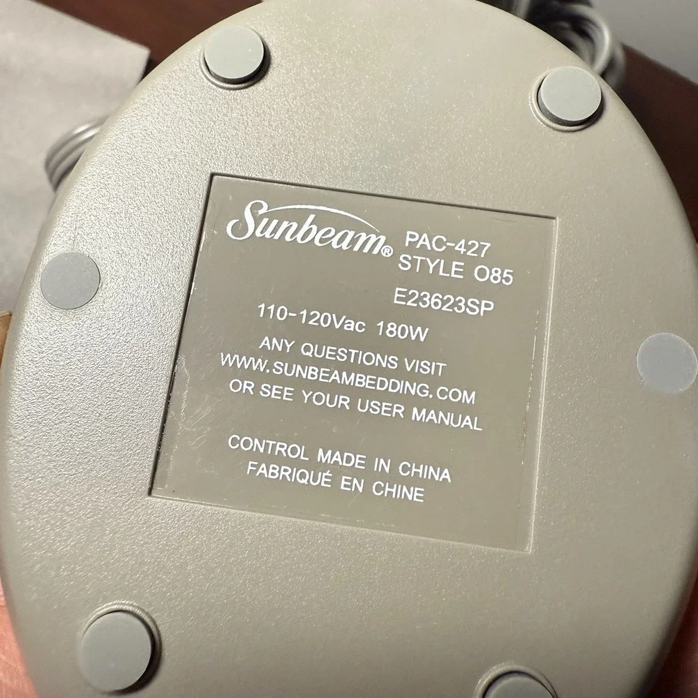Sunbeam Single Electric Blanket‎ Heating Controller 180W PAC-427 Style O85